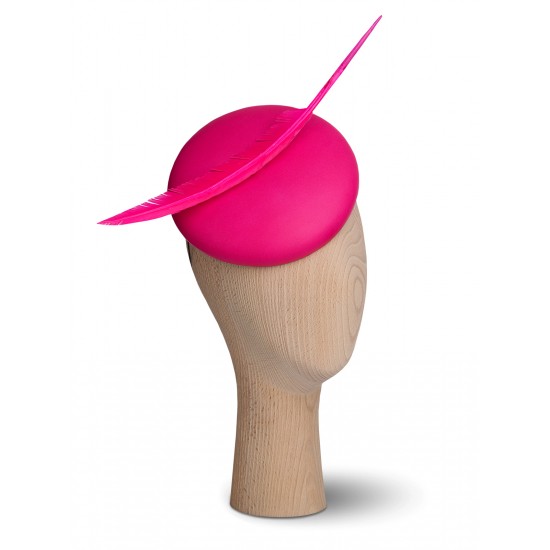 Feather Fuchsia Beret