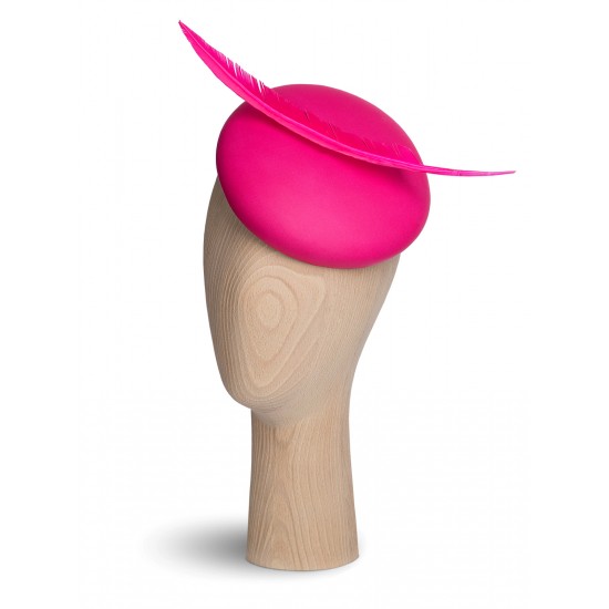 Feather Fuchsia Beret